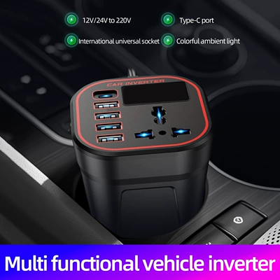Car Inverter 12V24V to Mobil şarj cihazları - neutral-english-versionround-cup-12v24v-universal-ordinary-fast-charging-version-y1-type