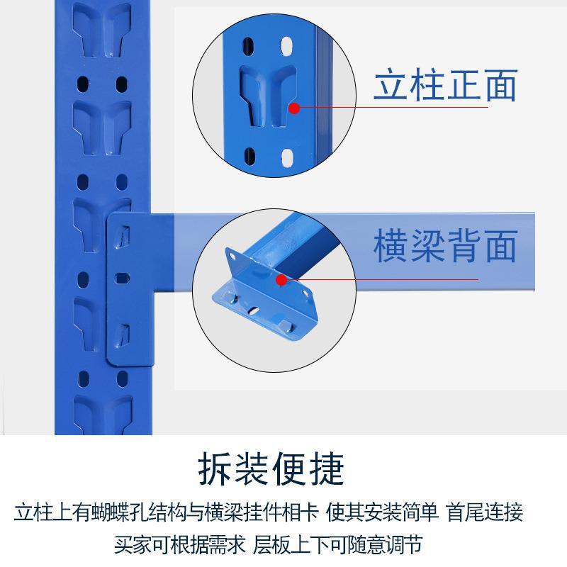スーパー多層棚倉庫軽量中型大型棚物置棚床置き式厚手金物棚|undefined