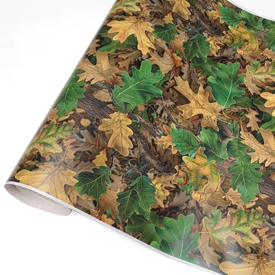 Camouflage Outdoor Camping Waterproof Decorative, Auto Color Change Film - 1228-leaf-camouflage-20cm150cm