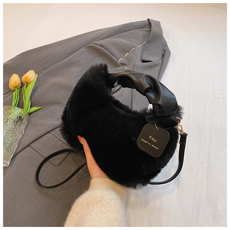 2023 Autumn/Winter Versatile Simple Solid Color Single Room Crossbody Bag Women's Fashion_voghion.com