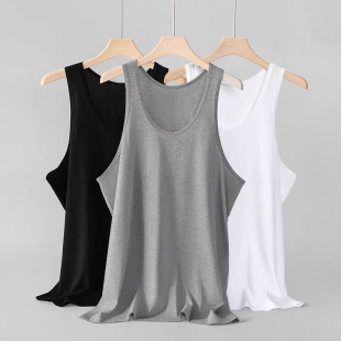 Ice Silk T-Shirt Vest Customized Corporate Work Clothes Short-Sleeved Advertising V Neck Crew Neck Shirt Summer New Pure Cotton Trendy Brand Men