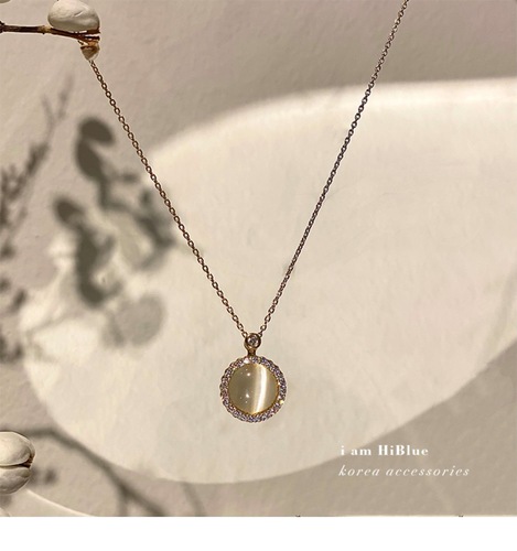 Same Style Rotating Cat Eye Ring, Cat Eye Bracelet, Cat Eye Lockchain, Micro-set Diamond Round Revolving Necklace