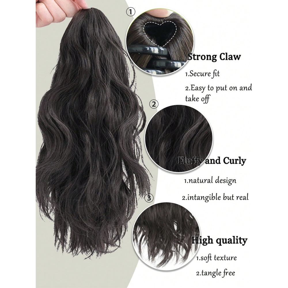 Peluca mujer cola de caballo en línea celebridad estilo coreano pinza de pelo pera flor rollo natural sin costura artificial Pelo Corto Cola de Caballo alta torcedura trenza