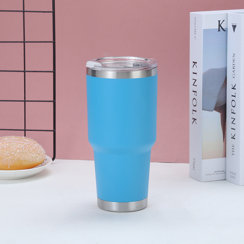 Taza de aislamiento transfronteriza 30OZ taza de hielo de doble capa de acero inoxidable taza de automóvil de gran capacidad taza de cerveza fabricante de origen rociado