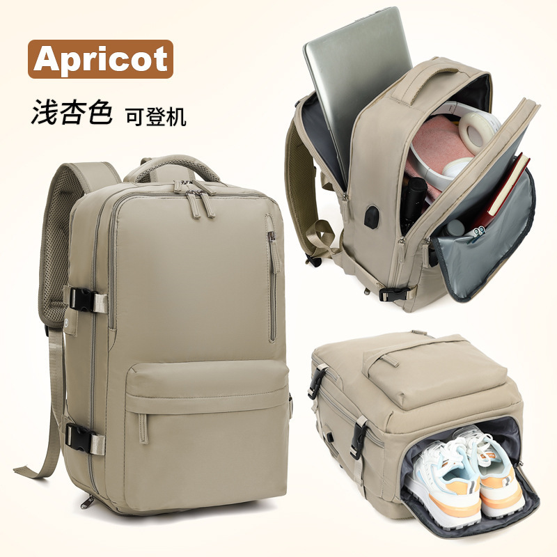 En stock mochila de viaje multifuncional para niñas transfronterizas clasificación húmeda y seca mochila de momia impermeable de gran capacidad