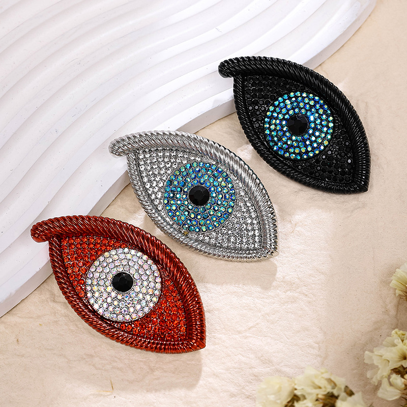 20g Weight Corsage, Brooches Classification Street Occasion Alloy Material Devil's Eye, Eye, Eye Pattern Women's Gender Original Design, Retro Style Original Design Retro Pin Devil's Eye Eye Eye Alloy Women's Corsage Brooches 9