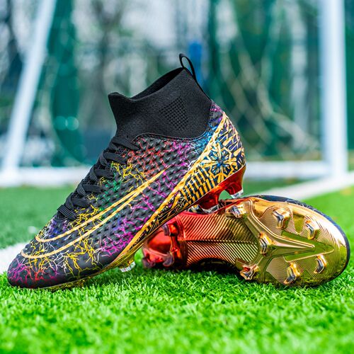 High-top new football shoes, long spikes, broken spikes, professional training shoes, campus sports football shoes, men's soccer shoes