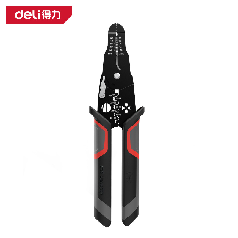 得力工具DL4992压接分线剥线钳7寸剪线钳压线钳子钳子工具