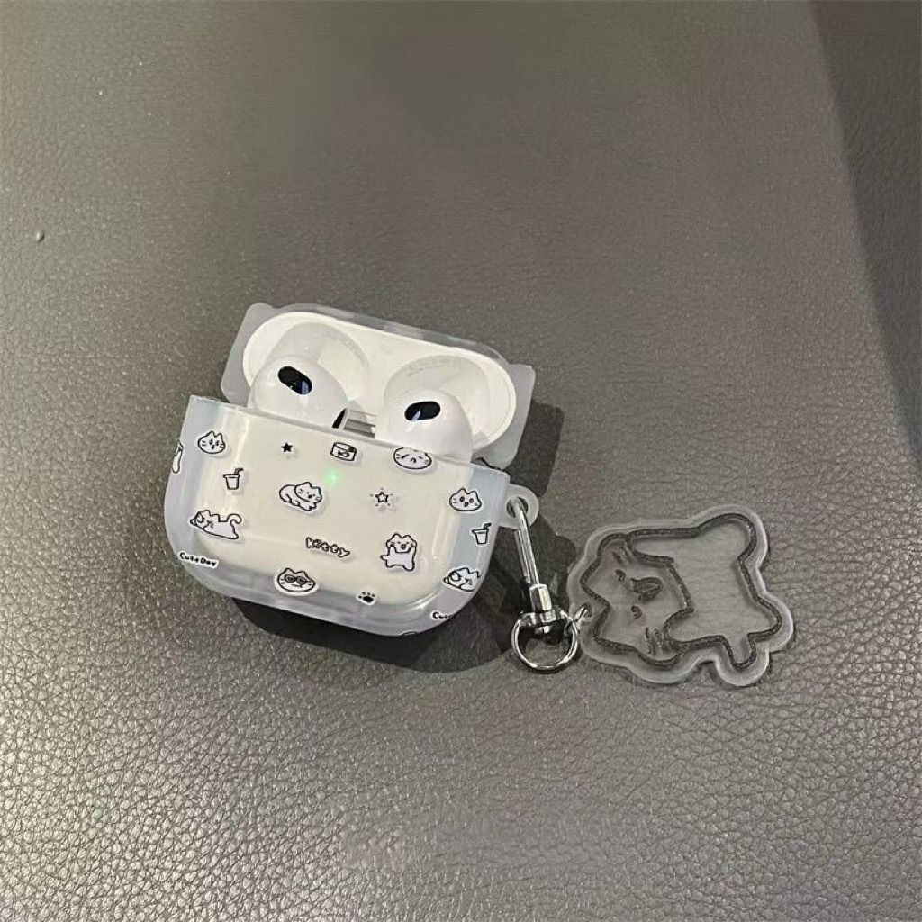 Lines Kitten es adecuado para AirPodPro1 generación 2 generación 3 generación 4 generación Apple Bluetooth auriculares caso pro2 cubierta