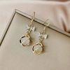 Earrings, trend fashionable accessory, Korean style, silver 925 sample, city style, wholesale