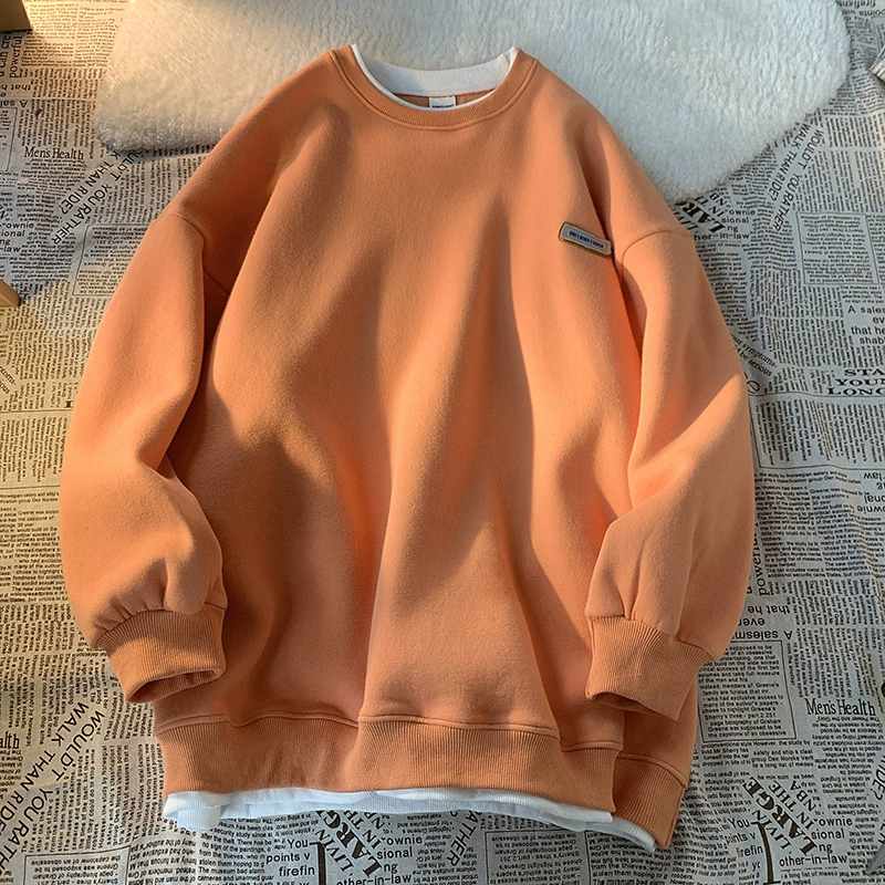 Свитшот оверсайз унисекс — осенняя пара Pullover, авокадо-зеленый, размеры M–XXL