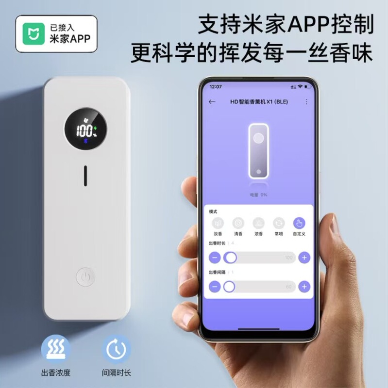 新しいフレグランスマシンは、Mijiaホテルのアロマセラピーマシン壁掛け商業用インテリジェントフレグランスマシンのタイミングスプレー消臭に接続されています。|undefined
