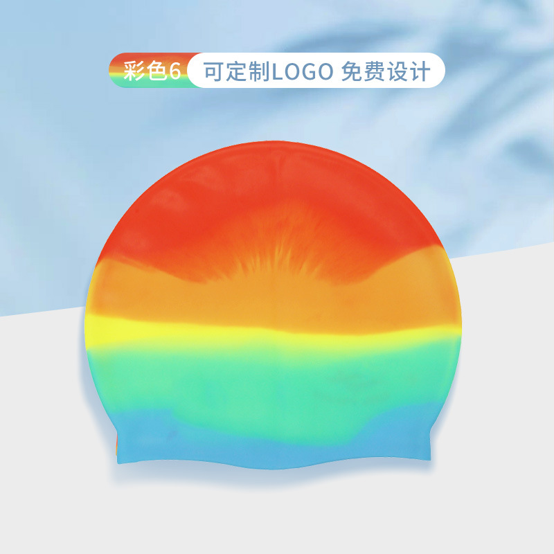 Sombreros de natación para adultos y niños impermeables universales sombreros de silicona 50g logotipo imprimible sin estrangulamiento sombreros de natación fabricantes al por mayor