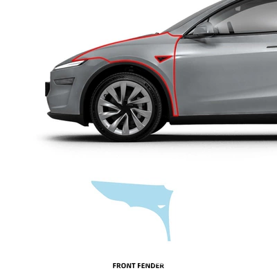 full car protective film cut-free – Car paint protective film - single-front-fender-tpu-transparent-protective-film-new-version-of-model-y-in-2025