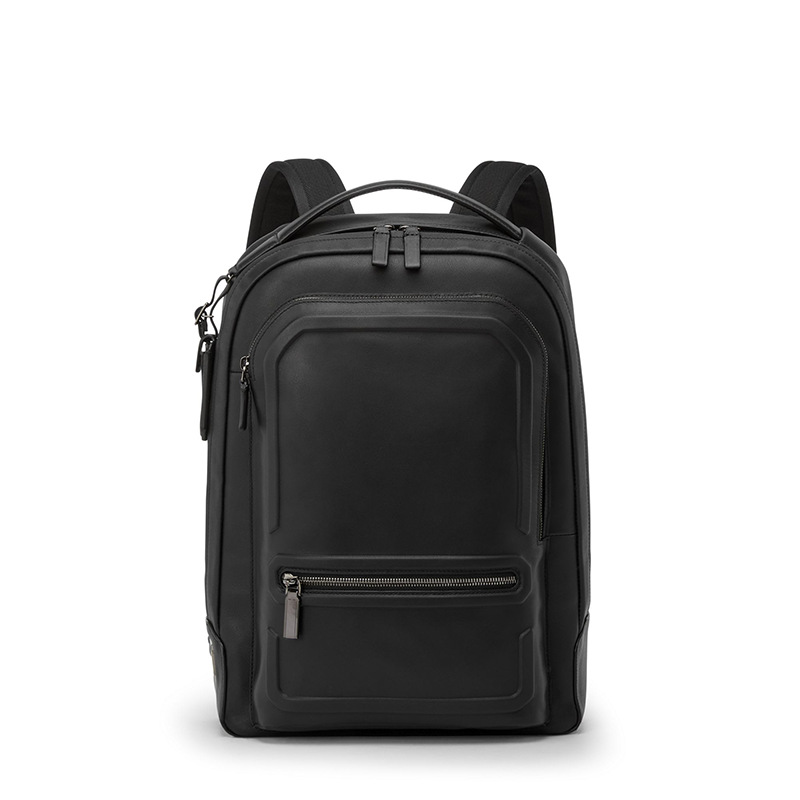 Cross-border European and American business backpack for men, high-end large-capacity double-shoulder bag for commuting, laptop leather backpack