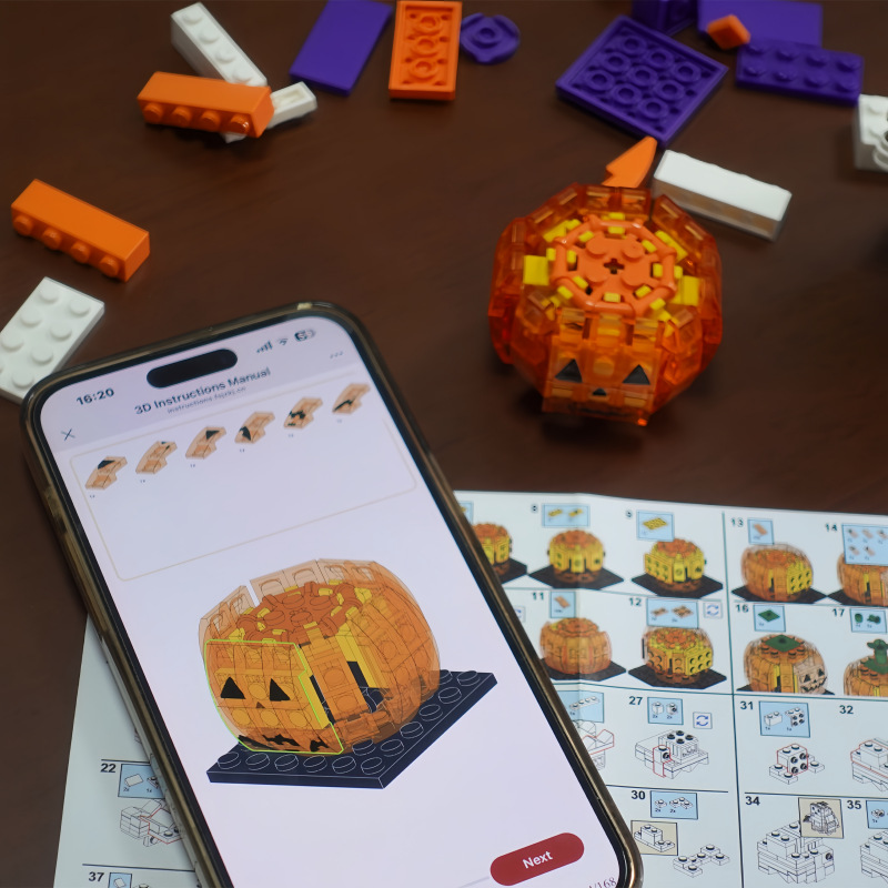 Halloween Building Blocks Set With Lights And Sounds For Children_voghion.com