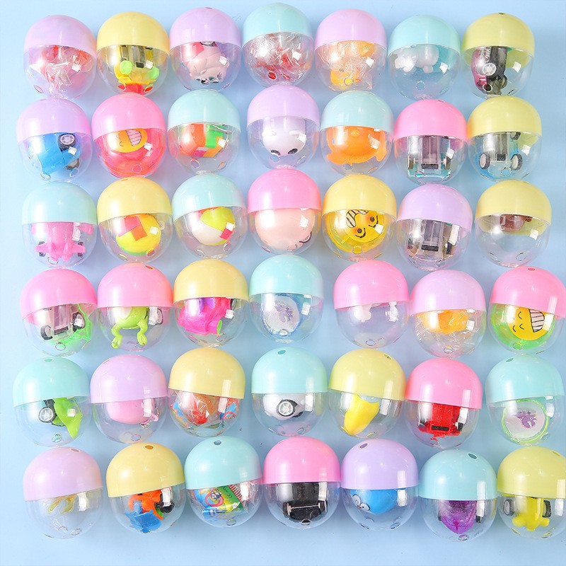 55mm full-back car transparent twisted egg ball video game city amusement machine gift binary twisted egg machine toy funny egg