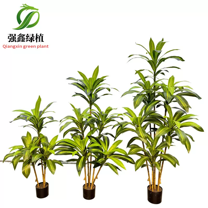 亚马逊热销仿真巴西铁盆栽室内家居装饰客厅摆件跨境金心大巴西铁