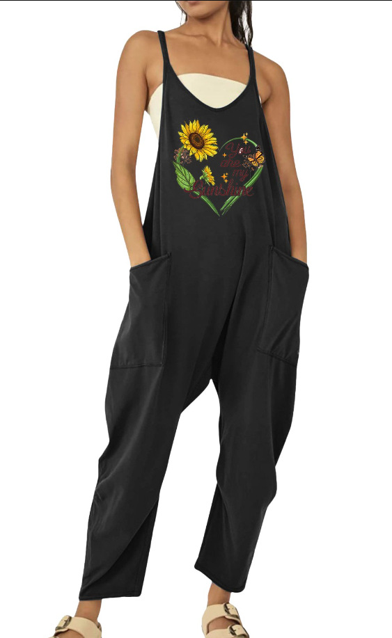Ropa de mujer europea y americana 2024 verano nuevo estilo Amazon casual bolsillo tirantes de punto pantalones de una pieza pantalones con tirantes mujeres image 19
