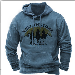 21 primavera y otoño popular suéter transfronterizo europeo y americano tendencia callejera para hombres Viking Myth sudadera con capucha con estampado digital