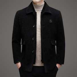 羽绒服爸爸冬装外套加厚棉衣90白鸭绒款大衣中老年男士秋冬季脱卸