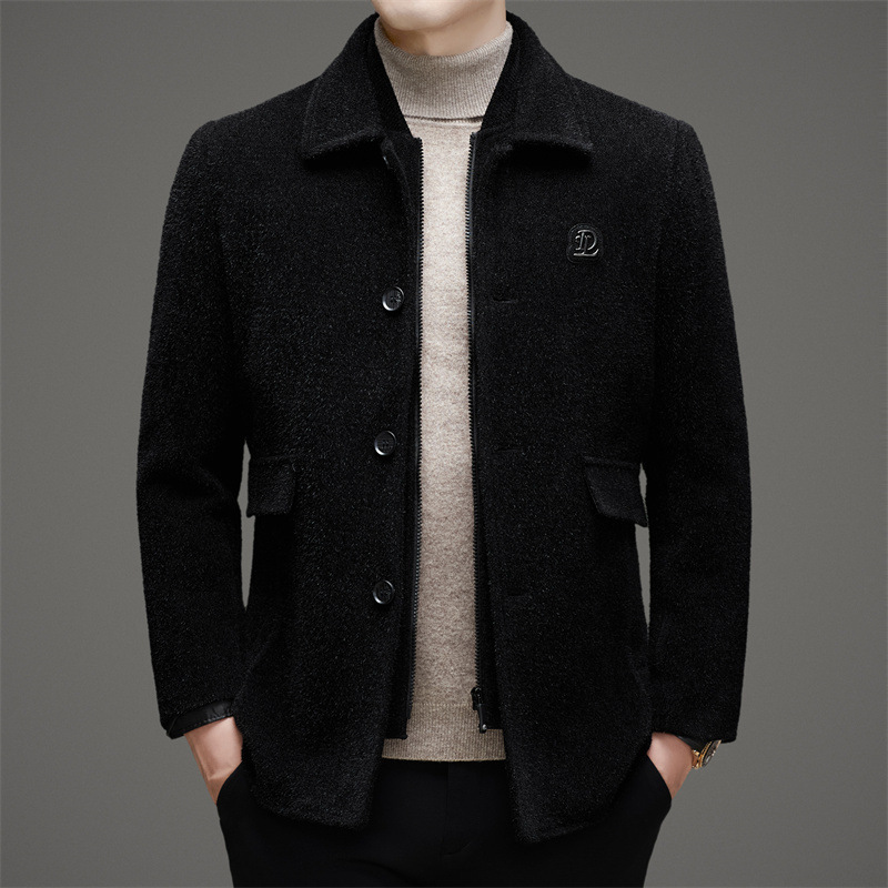 Down jacket father winter coat padded cotton coat 90 white duck down coat for middle-aged and elderly men in autumn and winter