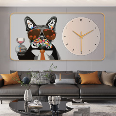 [30cm*60cm] Living room, dining room, bedroom decoration painting, sofa background wall hanging painting, study room clock