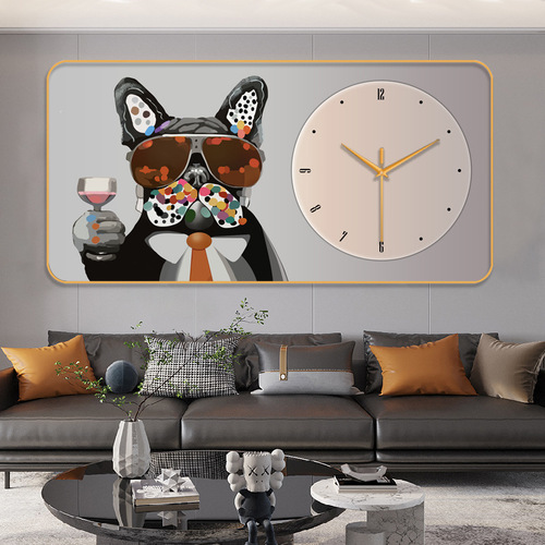 [30cm*60cm] Living room, dining room, bedroom decoration painting, sofa background wall hanging painting, study room clock