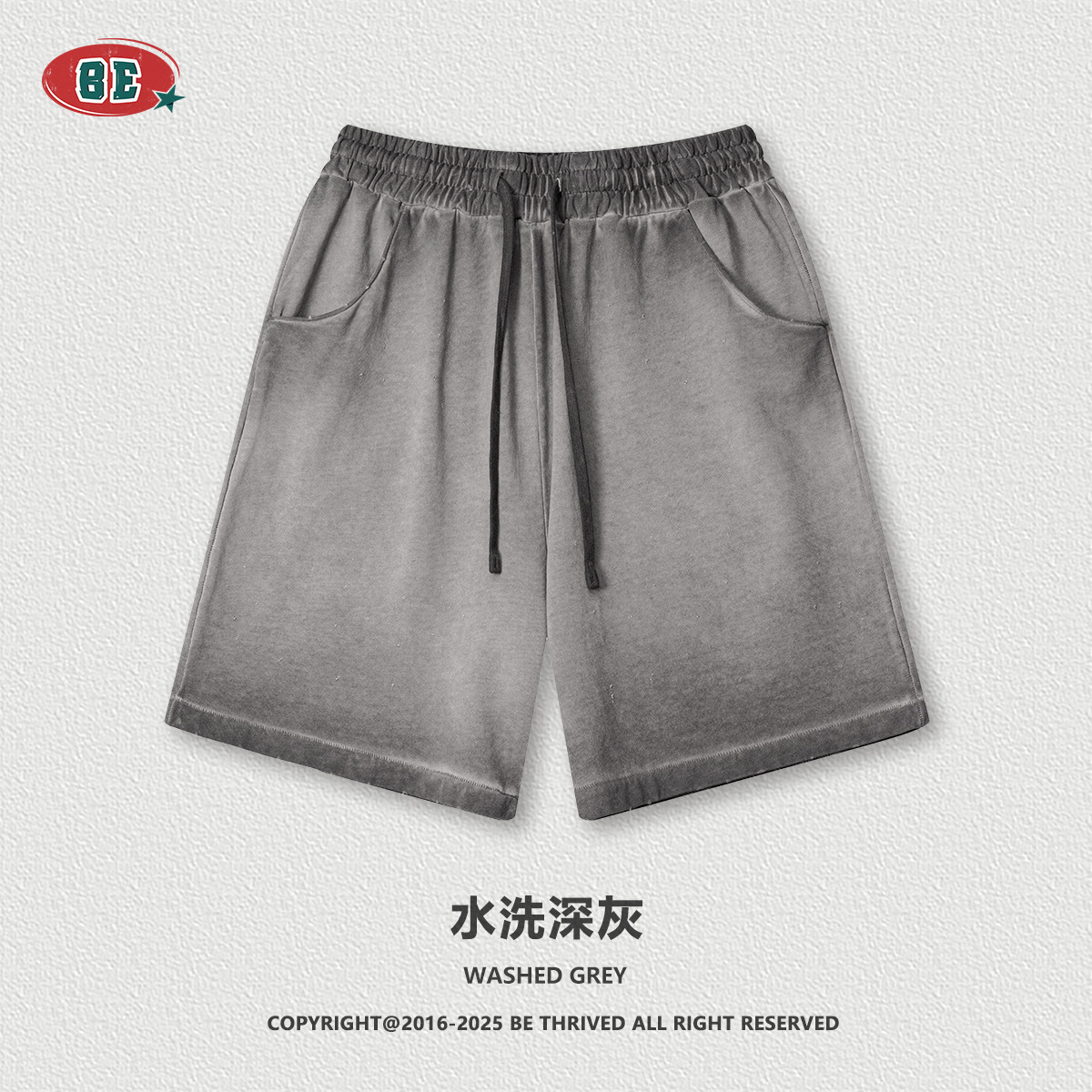Pantalones Cortos Deportivos Lavados para Hombre de Algodón Holgados para Deportes y Ocio