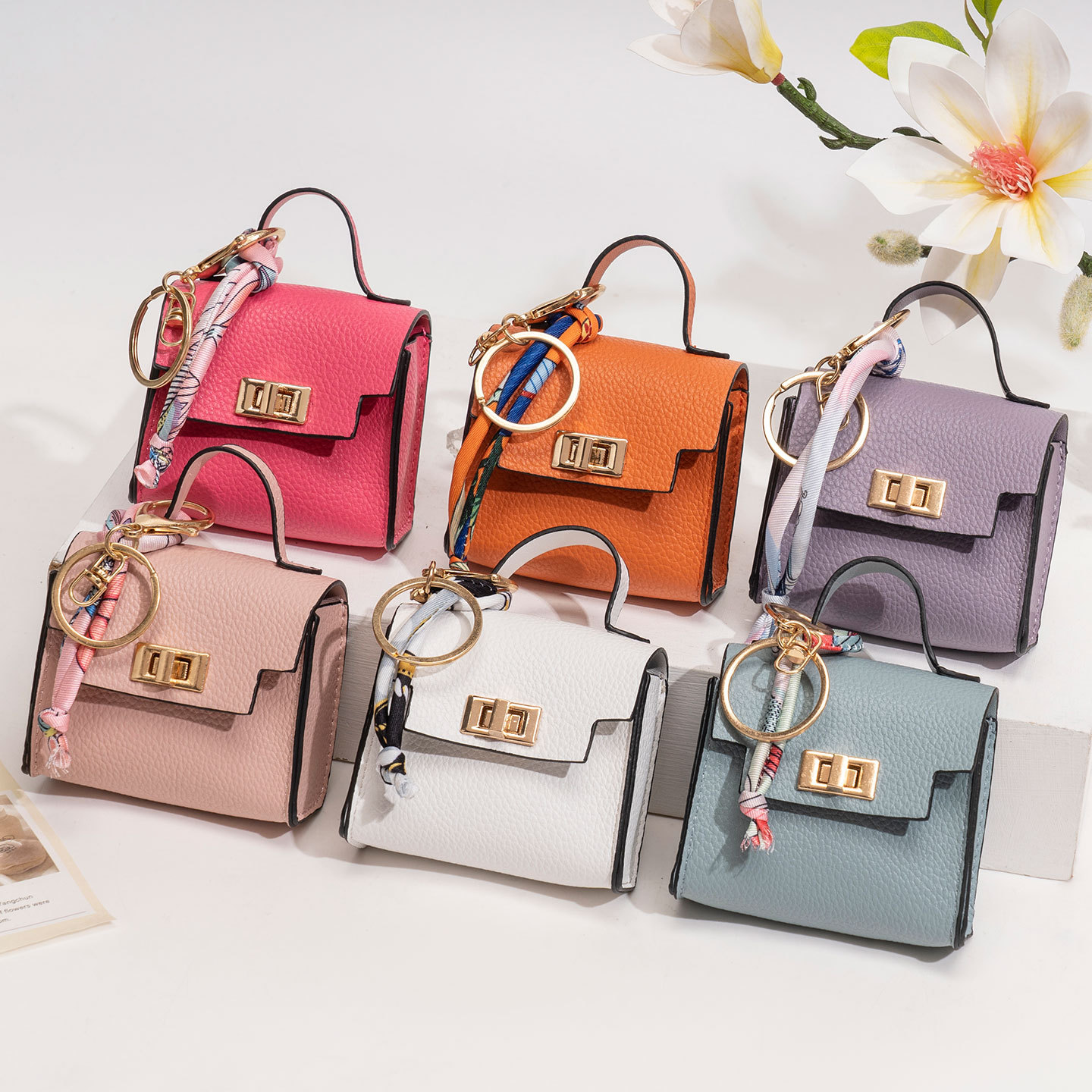 Mini Wallet, Light Luxury Bag Pendant, Mini Birkin Bag, Cute Creative Car Keychain, Lipstick and Earphone Case