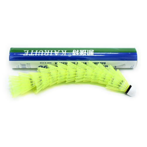 Durable Plastic Badminton Birdie with Nylon Material - Set of 3, Suitable for Intermediate and Junior Training