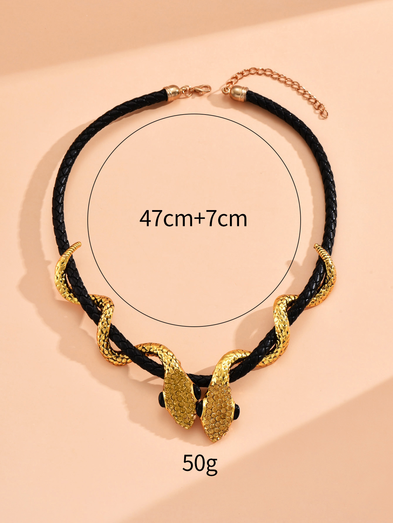 Fashion Snake Alloy Inlay Rhinestones Womenu0027S Necklace 1 Piece