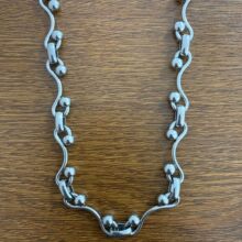 溜光半成品米数批发 手工M珠子链304不锈钢光面链子米数毛坯链条