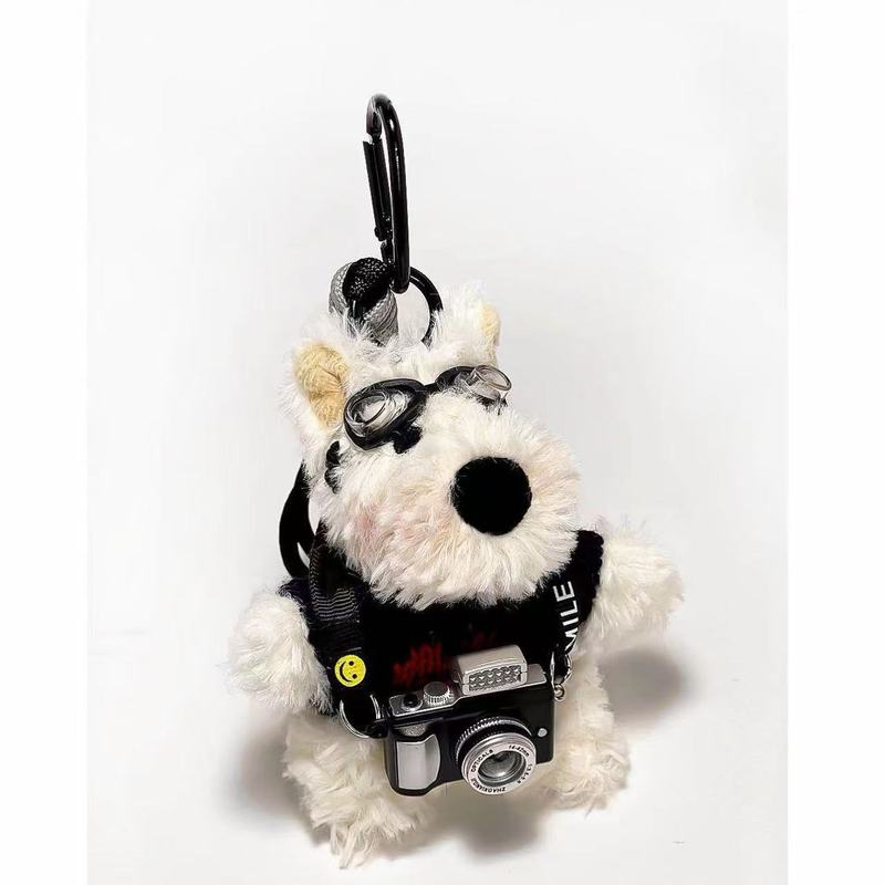 かわいい犬のぬいぐるみバッグペンダント、ウエストハイランド犬の装飾、車内グッズ、ぬいぐるみ、カップルペンダント|undefined