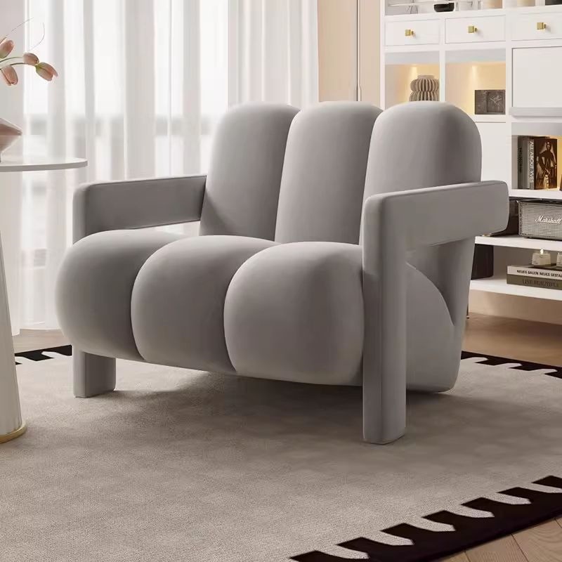 Diseñadores nórdicos de lujo ligero sillas casuales individuales, balcón del dormitorio de la Sala de estar, recepción simple, zona de descanso, sofás y sillas perezosas