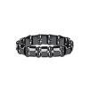 Double row black gallstone bracelet