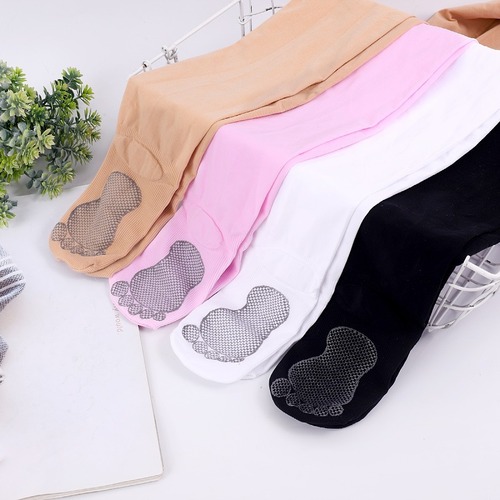 Spring and summer girls' velvet dance socks for small feet, thin white pantyhose, elastic bottoming student socks