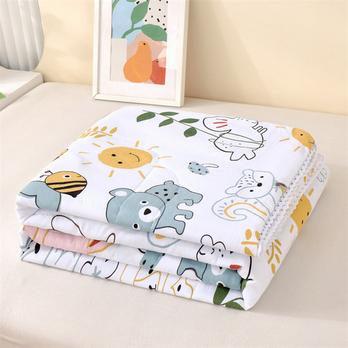 Washed cotton summer cool quilt air-conditioned quilt printed single and double summer quilt student dormitory quilt core event gift quilt wholesale
