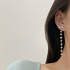 Long earrings with bow with tassels, Chanel style, Korean style, internet celebrity