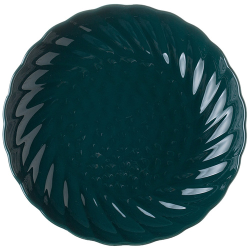  New Home Bright Spiral Ceramic Dish Plate Western Food Flat Plate Shallow Plate Butterfly Salad Plate Wholesale Cross-Border