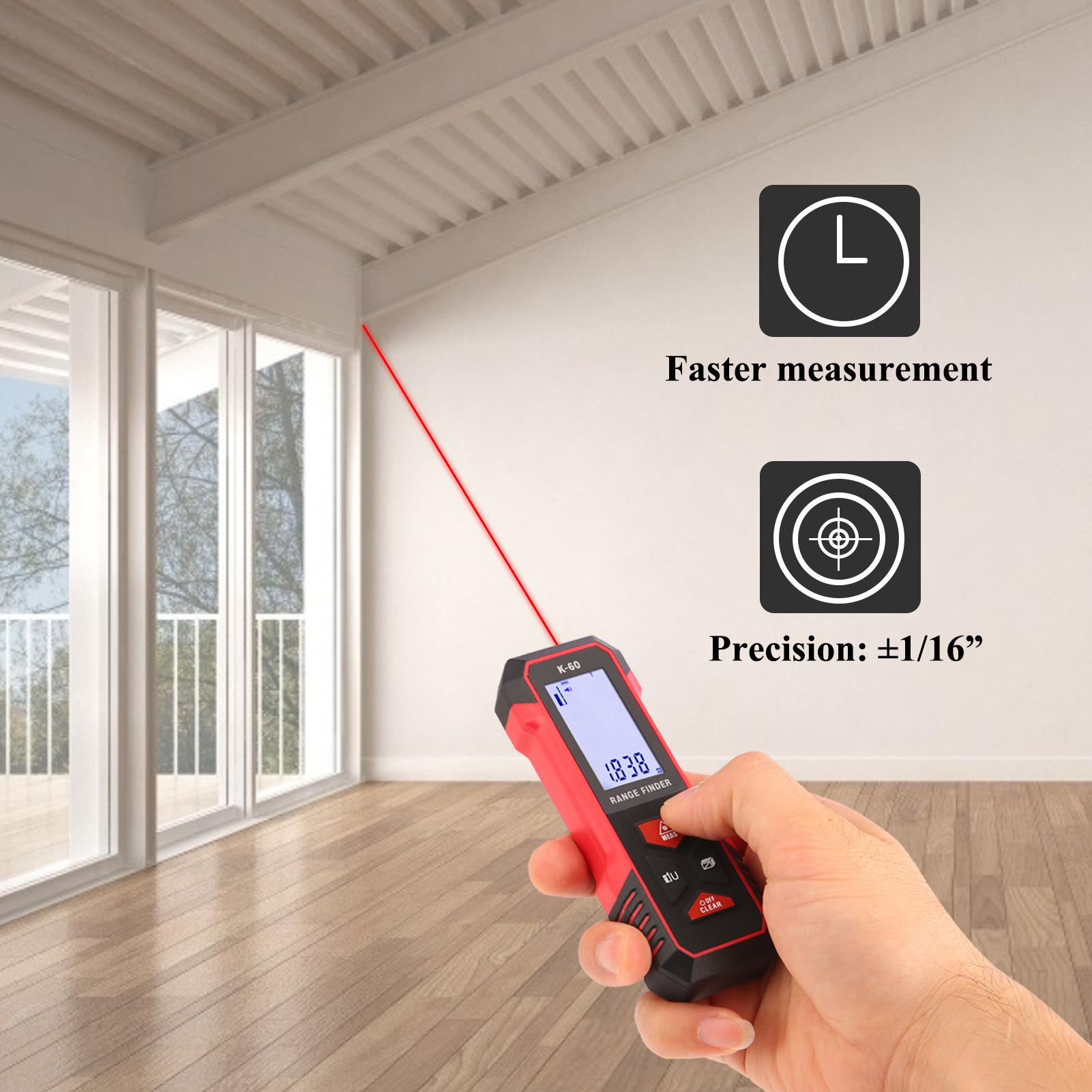 智能迷你激光测距仪高精度量房神器红外测量仪激光测距电子测量尺