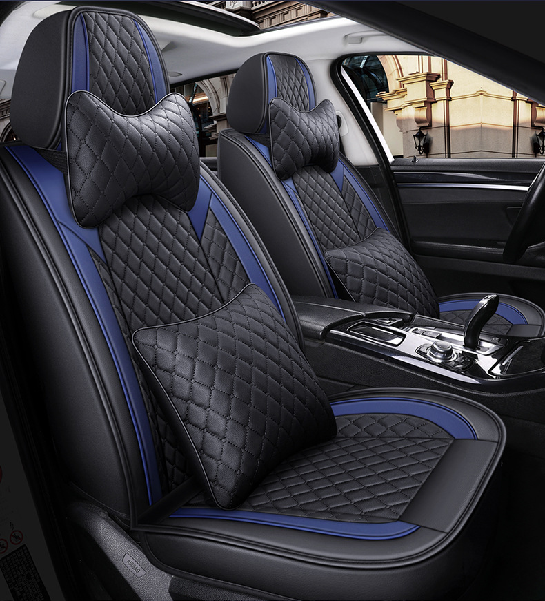Car Seat Cushion, Universal for All Seasons, Fully Enclosed Seat Cover, New Cartoon Internet Celebrity, Cute Full Leather Seat Cover, Seat Cushion Wholesale