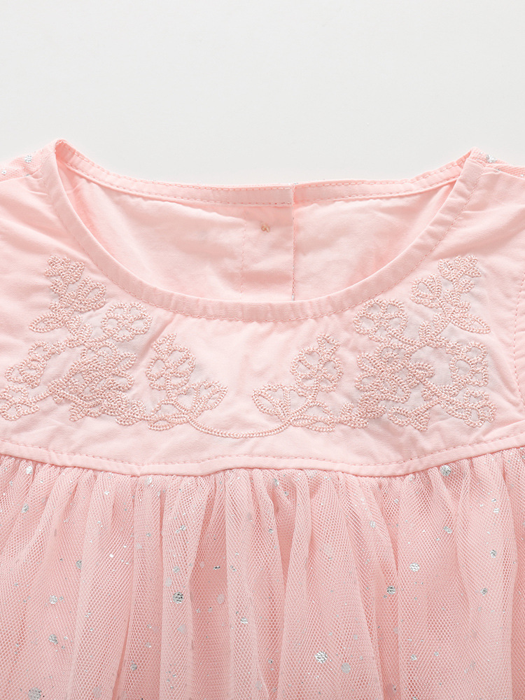 Malwee transfronterizo vestido de princesa de niñas verano nuevo estilo europeo y americano niño de cuello redondo ropa de abrigo encantadora vestido casual