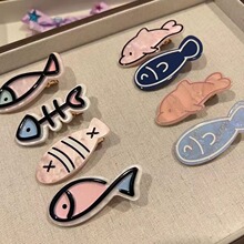 少女海洋系列发夹可爱小鱼干小海豚刘海夹侧边夹学生甜美