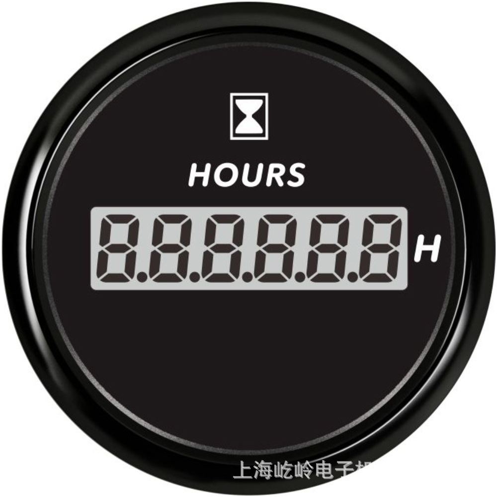 Universal – automobile instrument Hour Meter Tachometer - black-frame-black-background