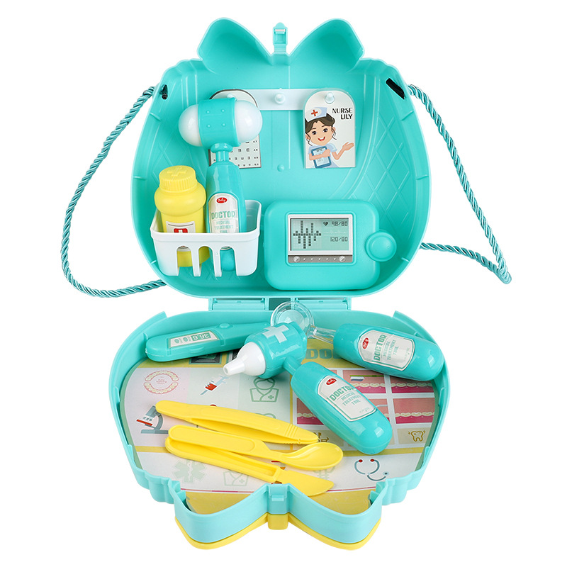 跨境产品过家家玩具野餐餐具套装 女孩化妆医疗医具儿童手提盒