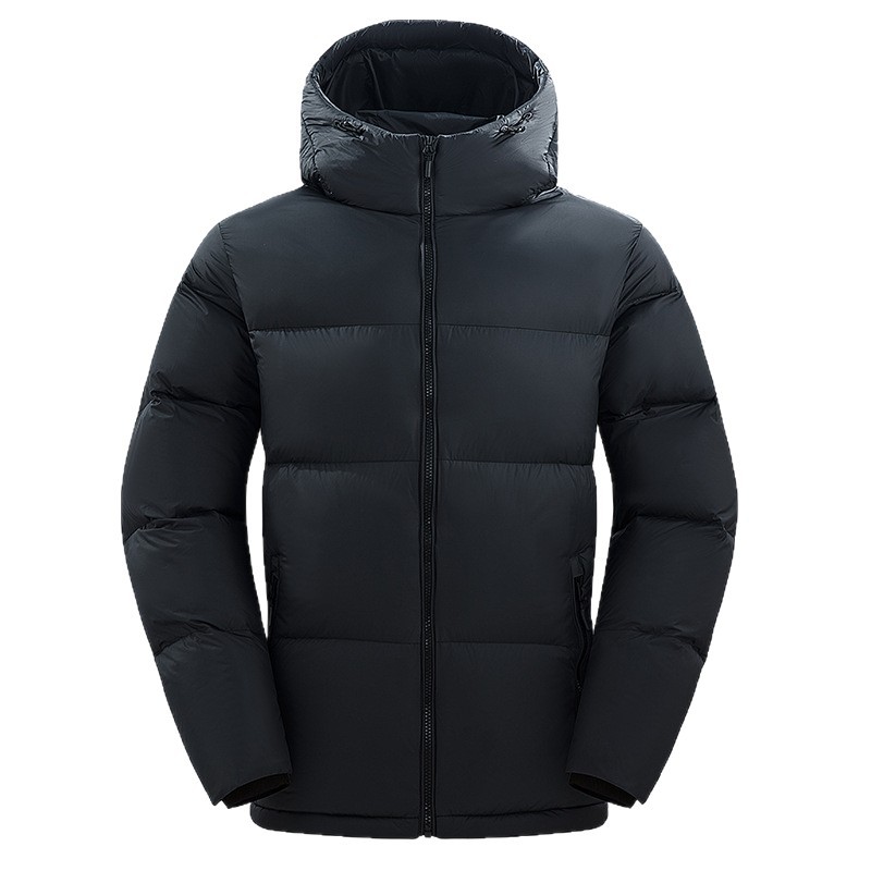 Chaqueta de plumón transfronteriza para hombres pareja de invierno abrigo corto para hombres con pelusa gruesa calentadora chaqueta de plumón para hombres a prueba de frío