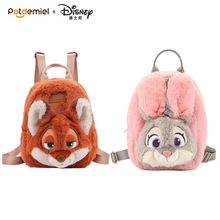 正版迪士尼授权米奇奇奇疯狂动物城朱迪狐尼克毛绒玩偶双肩包公仔