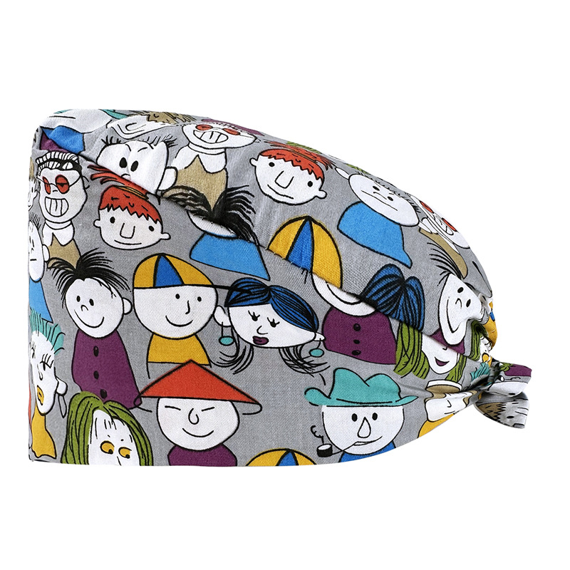 Quirófano sombrero mujer algodón quirúrgico encaje impreso enfermera sombrero nueva hebilla quimioterapia confinamiento masculino oral dental