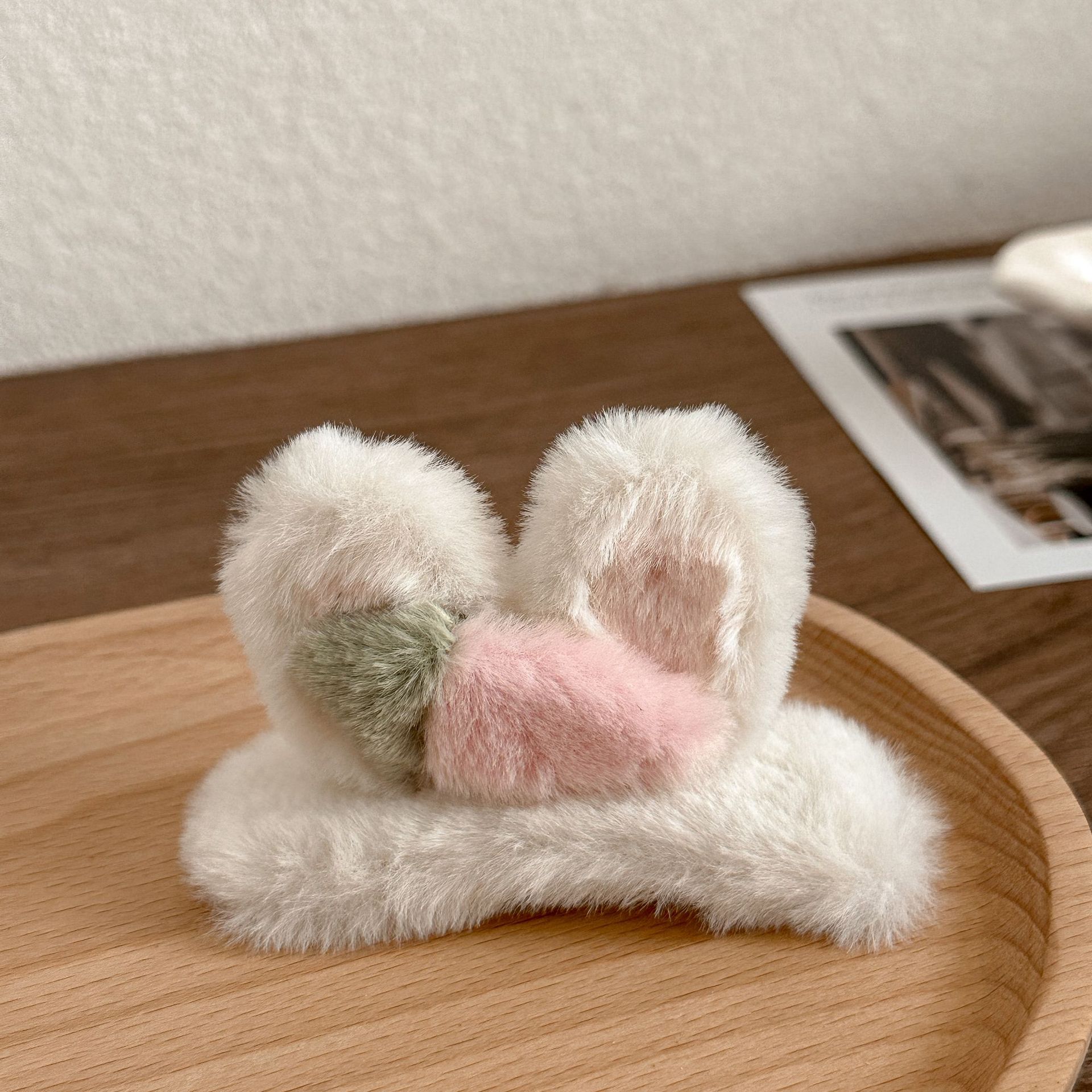 Cute Bunny Ears Plush Hair Clip display picture 4
